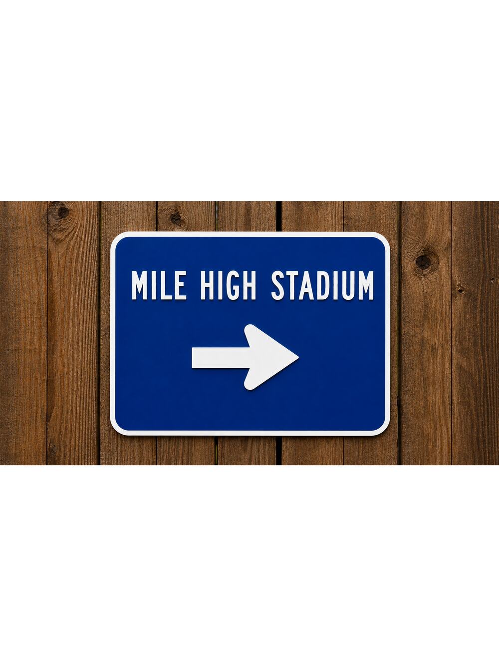 Mile High Stadium Street Sign Exit Arrow Road Denver Colorado Broncos Football